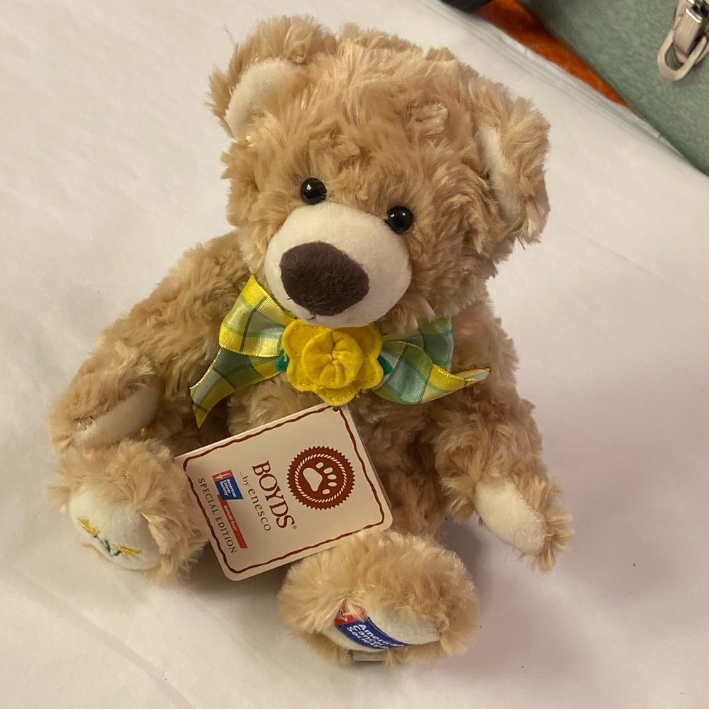 Boyds Bear Ray O Hope American Cancer Society Daffodil Bear